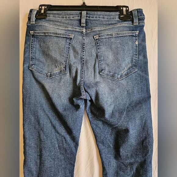 MISS ME Jeans Women's Sz 30 (29x24.5)  Blue Crop Boot Low-Rise Raw Hem GUC - Picture 9 of 9